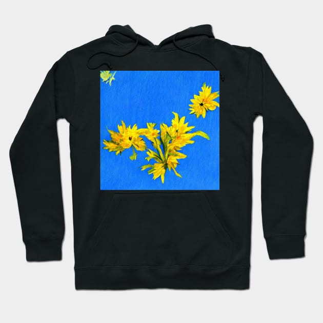 Flower Yellow Art Hoodie by JequiPrint